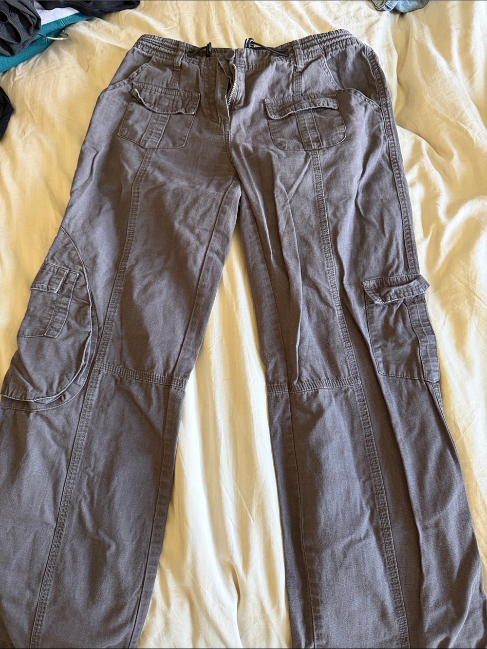 Casual Cargo Pants in Charcoal Gray